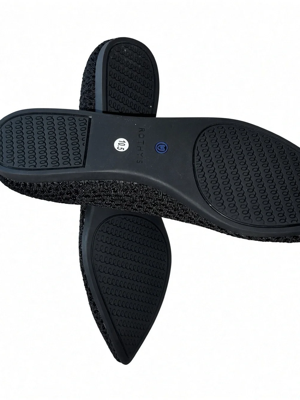 Rothy’s The Point Black Slip-On Knit Women’s Flats 10.5 New W/O Box